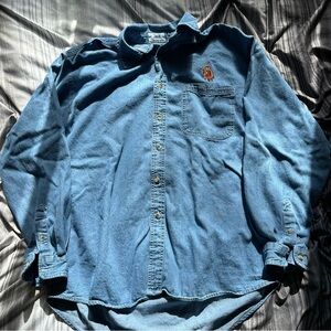 Vintage legoland Windsor denim button down shirt men’s size large